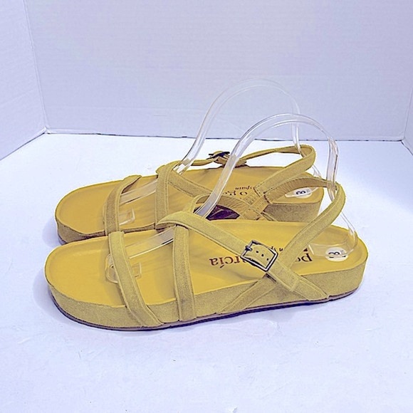 PEDRO GARCIA Adal Strappy Sandal In Castoro Maize Size 8 - Picture 2 of 5